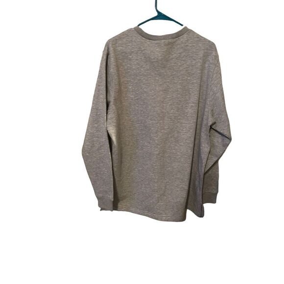 Blair Women's Embroidered Crewneck Long Sleeve Pullover Sweatshirt Gray Large - Picture 2 of 13